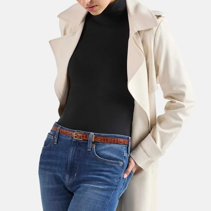 Women Brahmin Belts Skinny Leather Gold Buckle Belt Grey Classic Snake Women Brahmin Belts Skinny Leather Gold Buckle Belt Grey Classic Snake