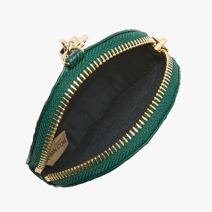 Women Brahmin Clip Ons and Keychains Circle Coin Purse Green Jupiter Women Brahmin Clip Ons and Keychains Circle Coin Purse Green Jupiter