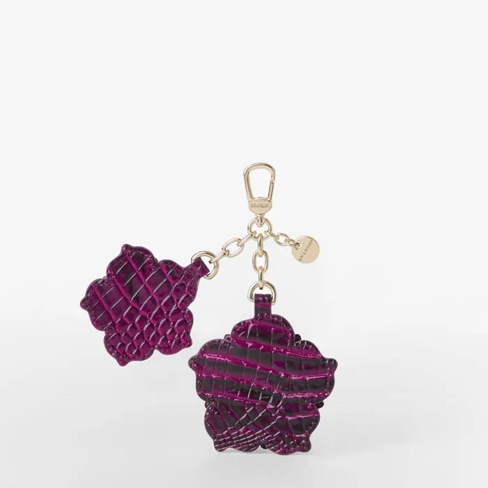 Women Brahmin Clip Ons and Keychains Flower Duo Sugar Plum Melbourne Women Brahmin Clip Ons and Keychains Flower Duo Sugar Plum Melbourne