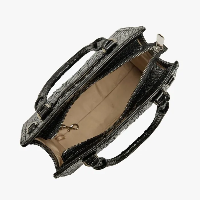 Women Brahmin Satchels Cami Black Melbourne Silver Hardware Women Brahmin Satchels Cami Black Melbourne Silver Hardware