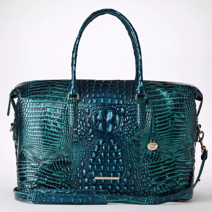 Women Brahmin Travel Duxbury Weekender Blue Patina Women Brahmin Travel Duxbury Weekender Blue Patina