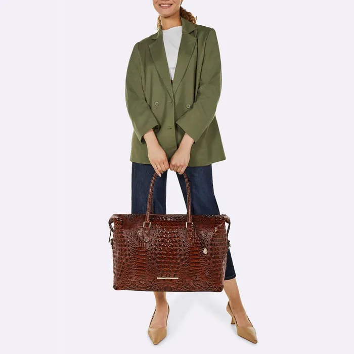 Women Brahmin Travel Duxbury Weekender Blue Patina Women Brahmin Travel Duxbury Weekender Blue Patina