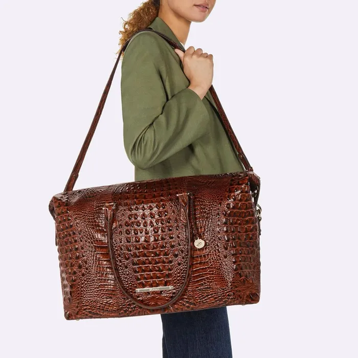 Women Brahmin Travel Duxbury Weekender Blue Patina Women Brahmin Travel Duxbury Weekender Blue Patina