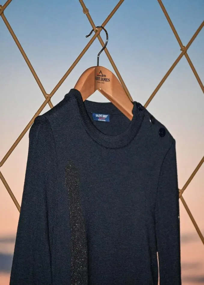 Women Breton Sweaters Saint James BREGANCON EIFFEL Navy Bronze