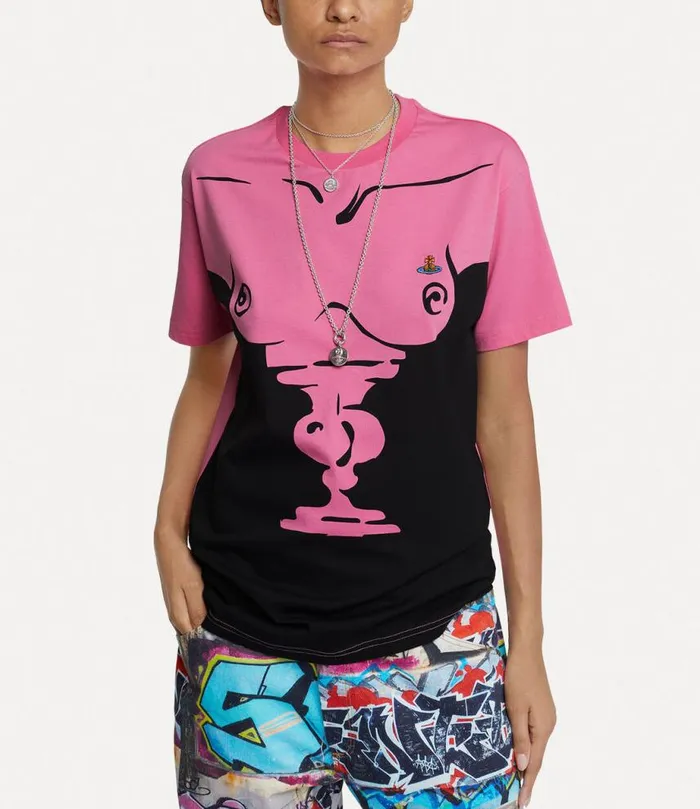 Women Bust Classic Tshirt Pink Vivienne Westwood Tops And Shirts Women Bust Classic Tshirt Pink Vivienne Westwood Tops And Shirts
