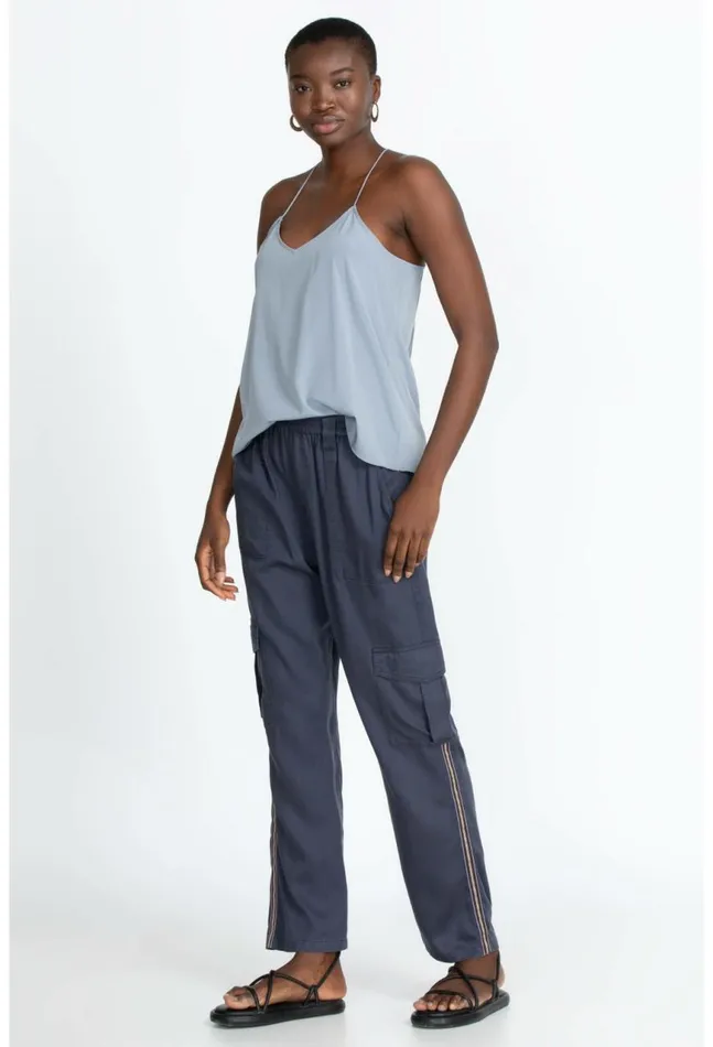 Women Cargo Pant Slate Johnny Was Bottoms