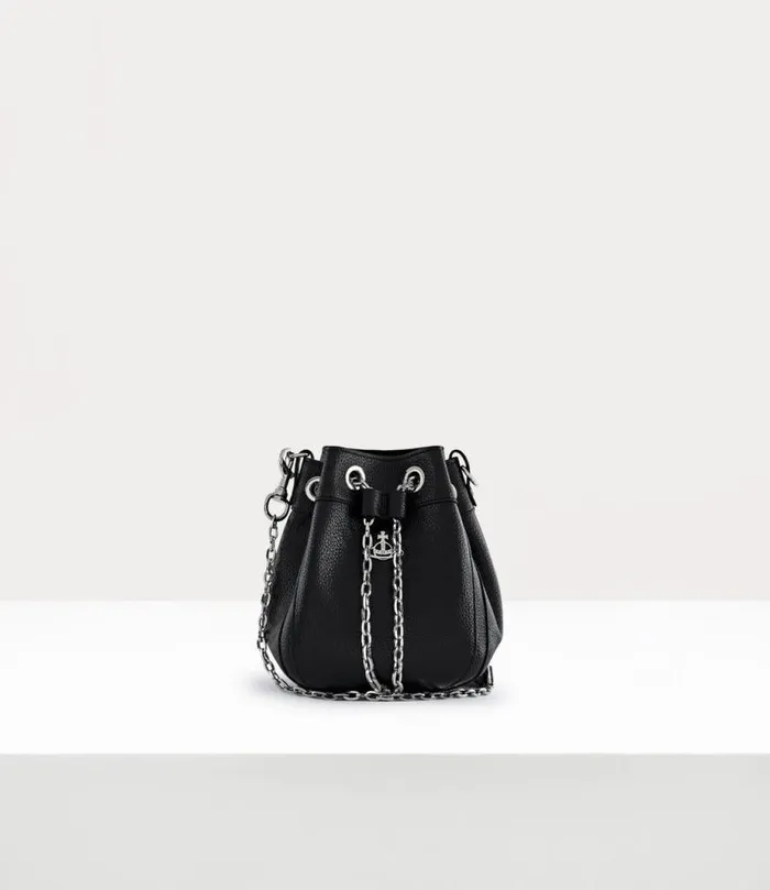 Women Chrissy Small Bucket Bag Black Vivienne Westwood Handbags