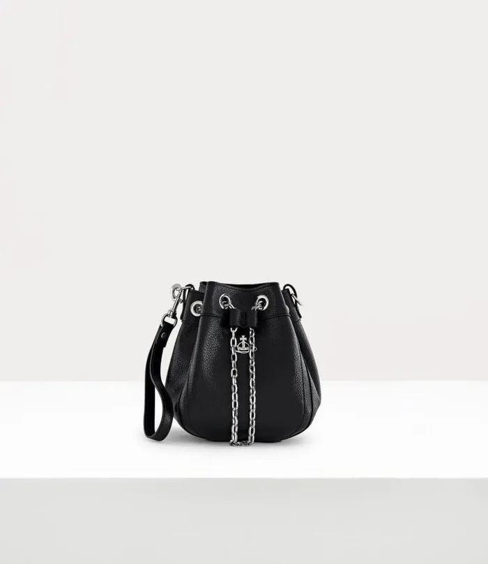 Women Chrissy Small Bucket Bag Black Vivienne Westwood Handbags Women Chrissy Small Bucket Bag Black Vivienne Westwood Handbags