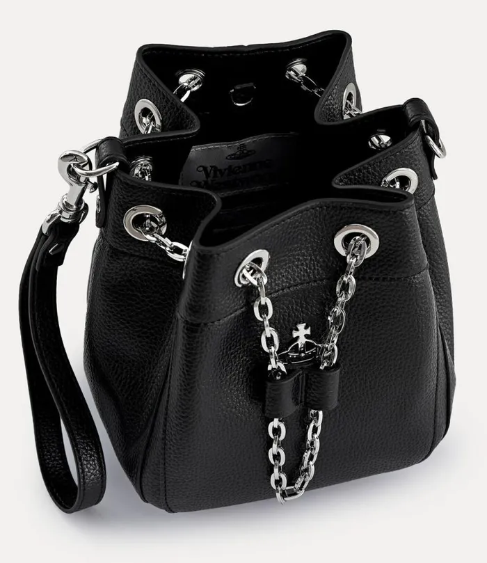 Women Chrissy Small Bucket Bag Black Vivienne Westwood Handbags Women Chrissy Small Bucket Bag Black Vivienne Westwood Handbags