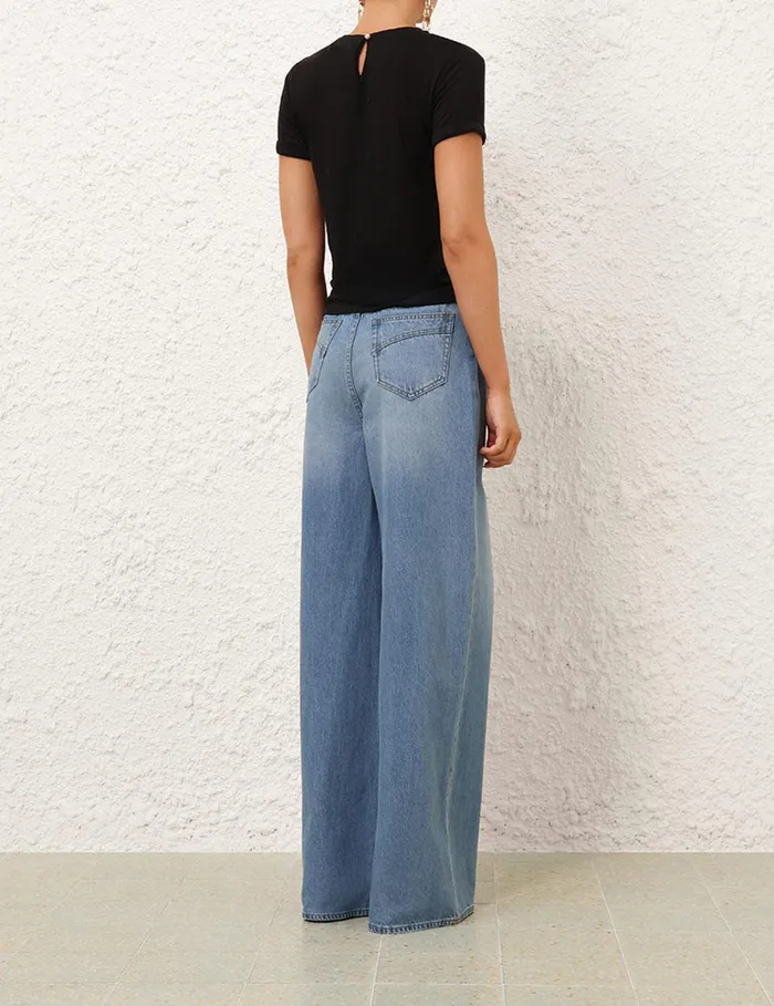 Women Clothing Zimmermann Crush Embellished Tee Black