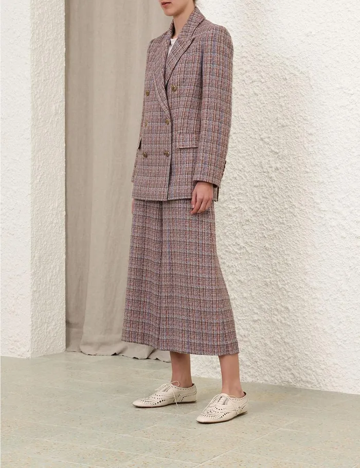 Women Clothing Zimmermann Illustration Tweed Jacket Multi