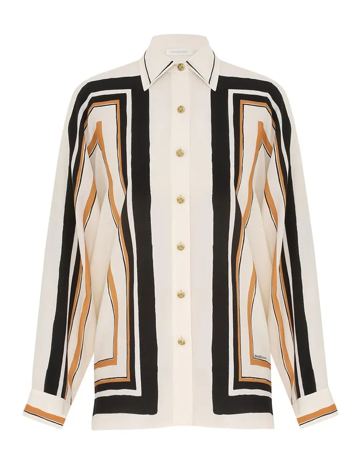 Women Clothing Zimmermann Oversized Shirt Stripe