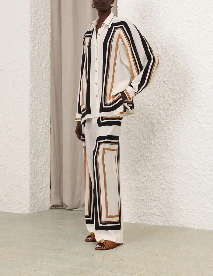 Women Clothing Zimmermann Oversized Shirt Stripe
