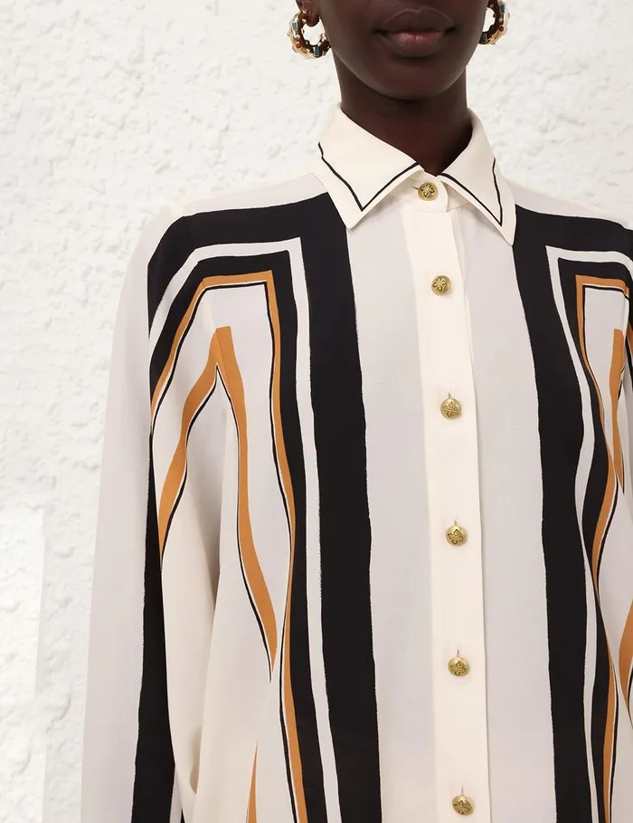 Women Clothing Zimmermann Oversized Shirt Stripe
