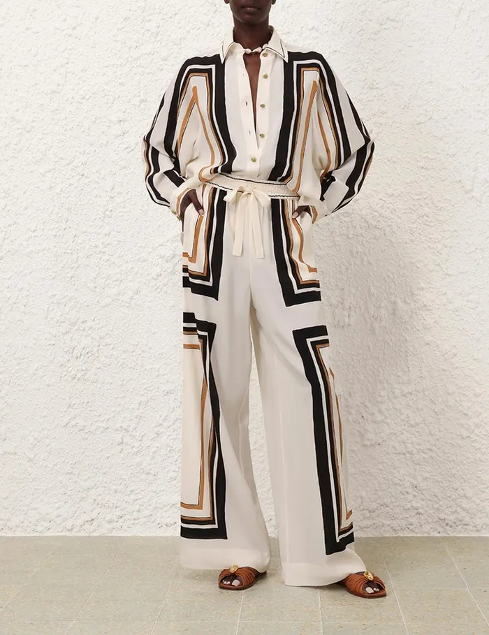 Women Clothing Zimmermann Oversized Shirt Stripe