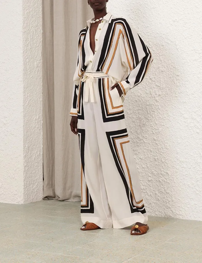 Women Clothing Zimmermann Oversized Shirt Stripe