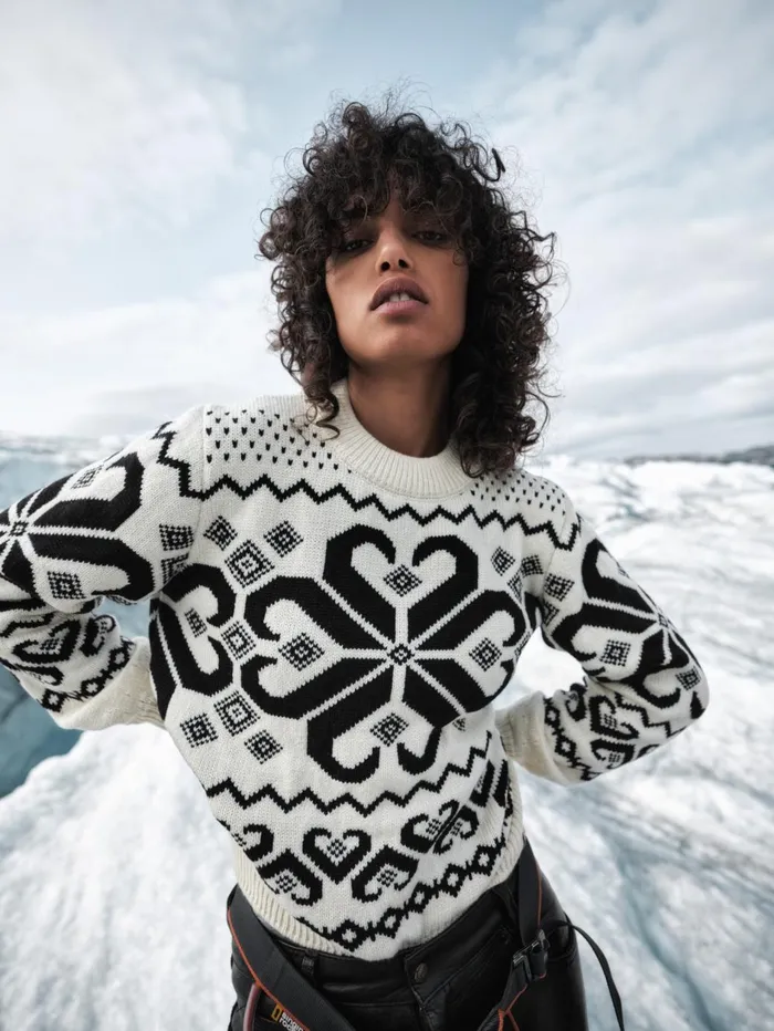 Women Dale Of Norway Round Neck Falkeberg Sweater
