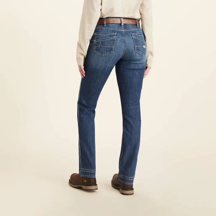 Women Denim Ariat FR Perfect Rise DuraLight Stretch Cell Phone Straight Jean Lazuli Women Denim Ariat FR Perfect Rise DuraLight Stretch Cell Phone Straight Jean Lazuli