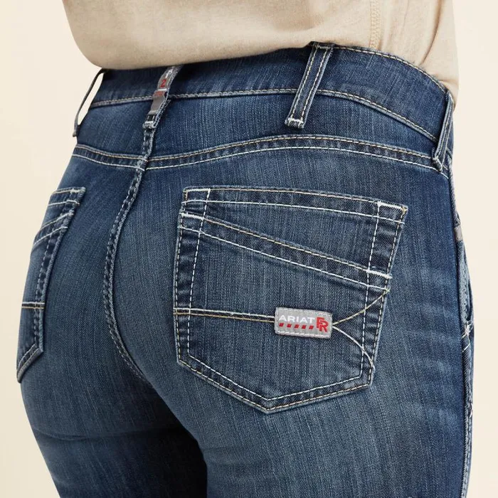 Women Denim Ariat FR Perfect Rise DuraLight Stretch Cell Phone Straight Jean Lazuli Women Denim Ariat FR Perfect Rise DuraLight Stretch Cell Phone Straight Jean Lazuli