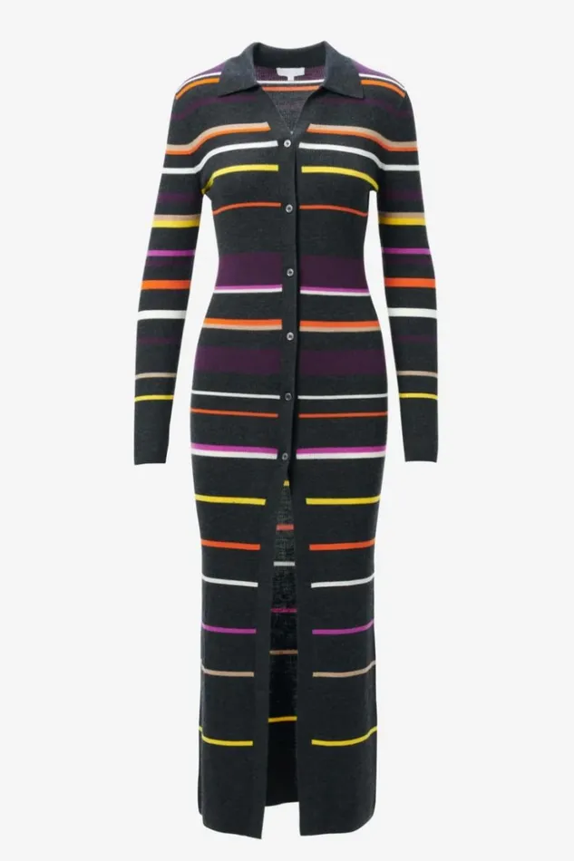 Women Dresses Lala Berlin Cardigan Kalliani Wool Multicolor Stripe Women Dresses Lala Berlin Cardigan Kalliani Wool Multicolor Stripe