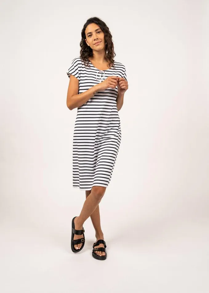 Women Dresses Skirts and Pants Saint James LANVEOC White Navy