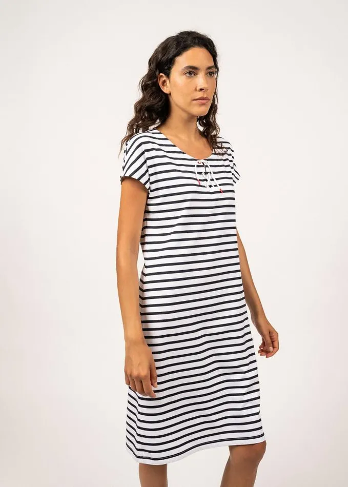 Women Dresses Skirts and Pants Saint James LANVEOC White Navy