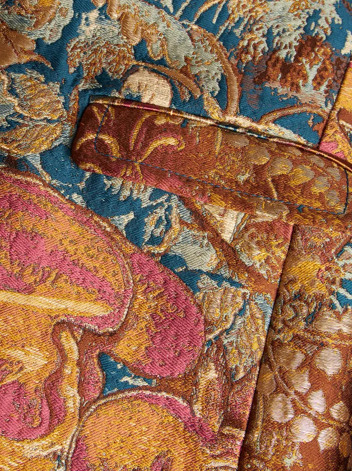 Women Etro Coats And Outerwear Jacquard Coat Multicolour Women Etro Coats And Outerwear Jacquard Coat Multicolour