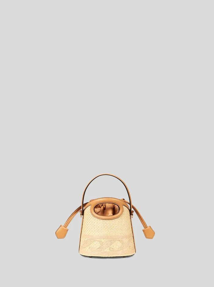Women Etro Cross Body Bags Small Raffia Saturno Bag Beige Women Etro Cross Body Bags Small Raffia Saturno Bag Beige