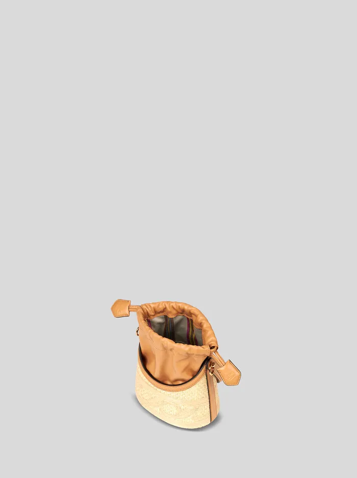 Women Etro Cross Body Bags Small Raffia Saturno Bag Beige Women Etro Cross Body Bags Small Raffia Saturno Bag Beige