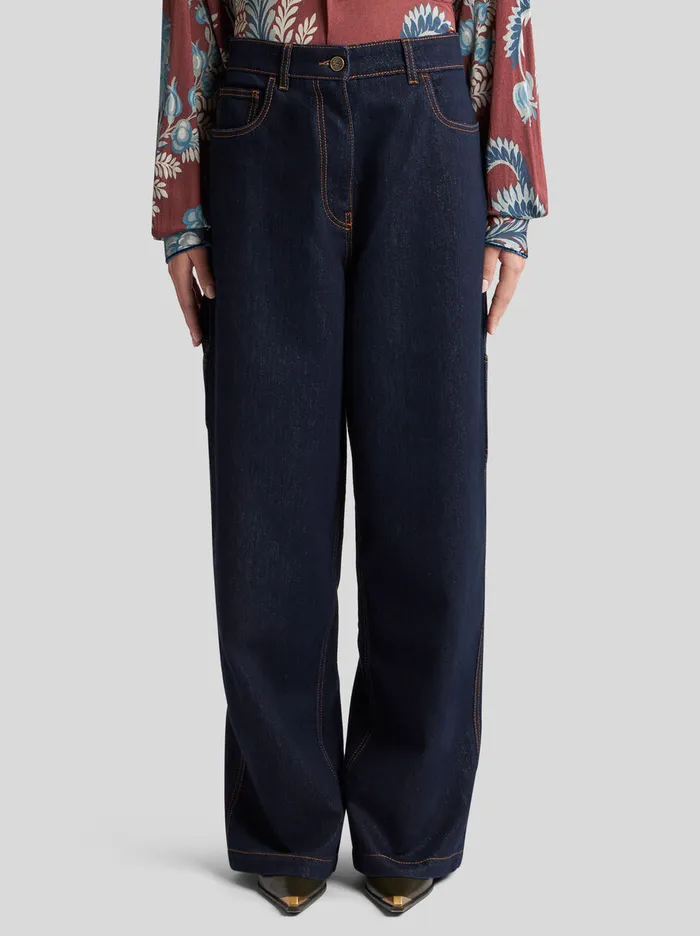 Women Etro Denim Lurex Denim Jeans Navy Blue Women Etro Denim Lurex Denim Jeans Navy Blue