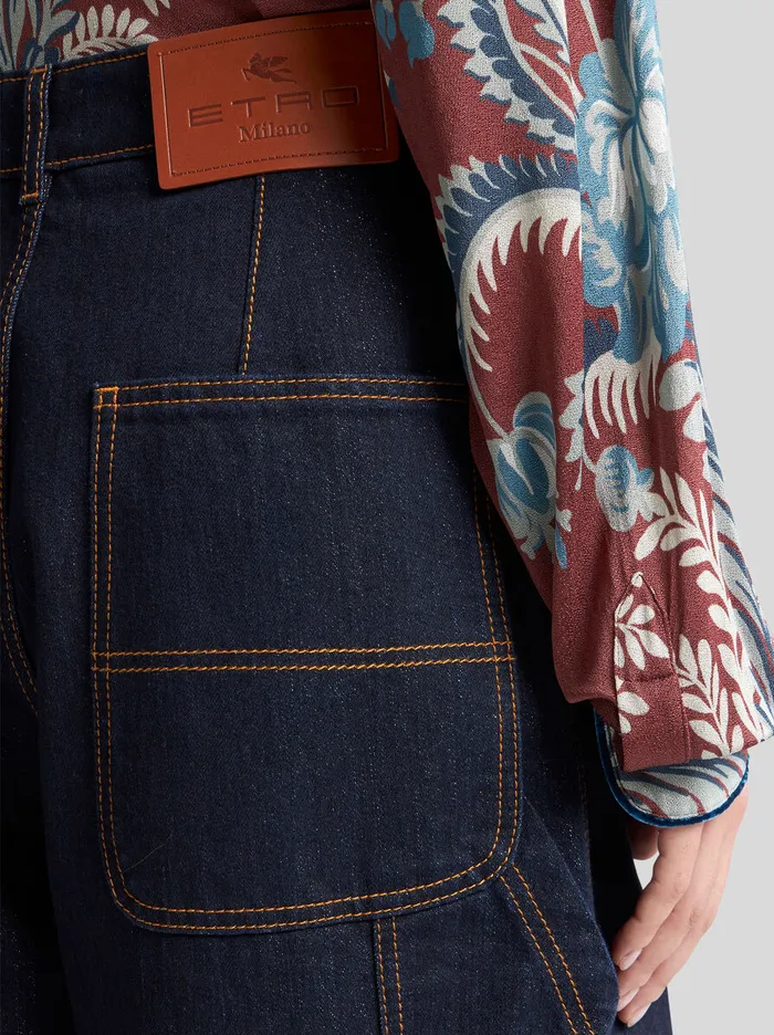 Women Etro Denim Lurex Denim Jeans Navy Blue Women Etro Denim Lurex Denim Jeans Navy Blue