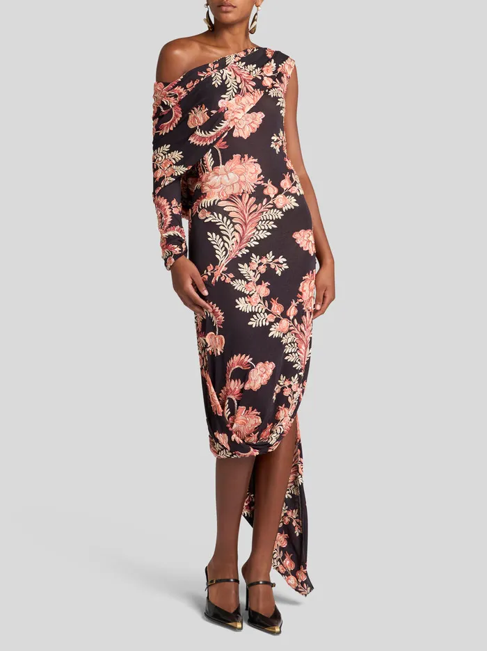 Women Etro Dresses Printed Jersey Dress Black Women Etro Dresses Printed Jersey Dress Black