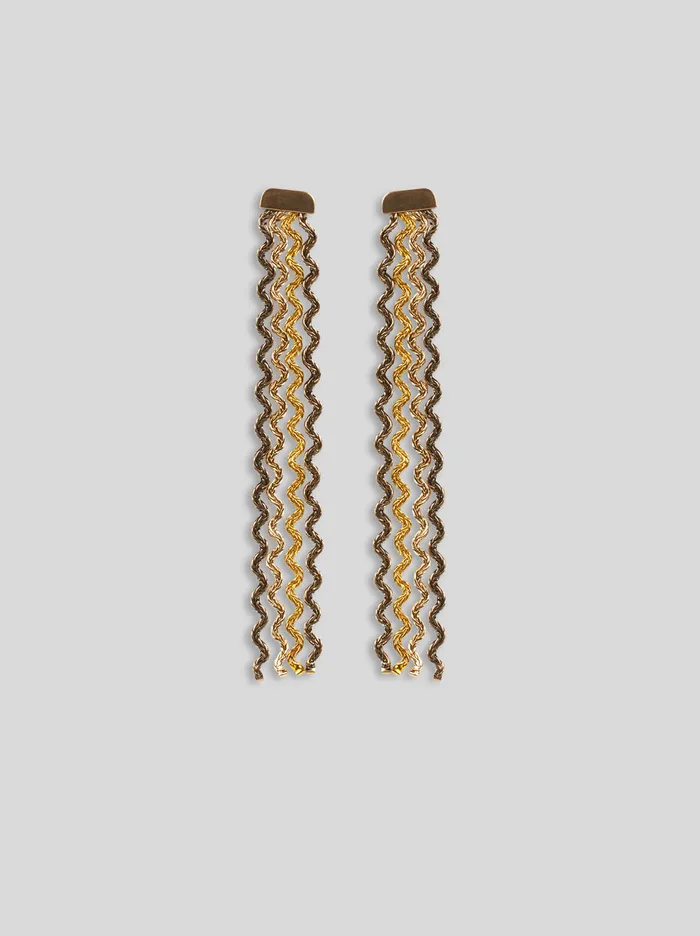 Women Etro Fashion Jewellery Drop Earrings Gold
