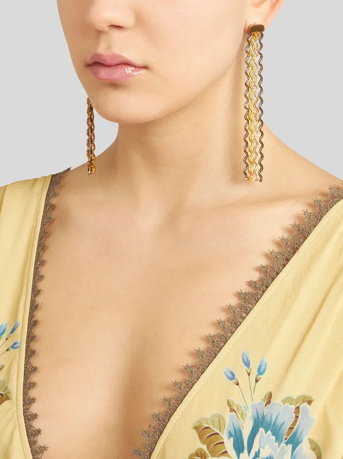 Women Etro Fashion Jewellery Drop Earrings Gold Women Etro Fashion Jewellery Drop Earrings Gold