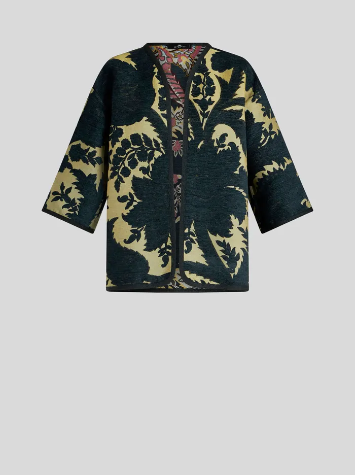 Women Etro Jackets Reversible Chenille Jacquard Kesa Multicolour
