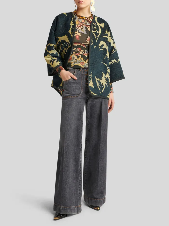 Women Etro Jackets Reversible Chenille Jacquard Kesa Multicolour Women Etro Jackets Reversible Chenille Jacquard Kesa Multicolour