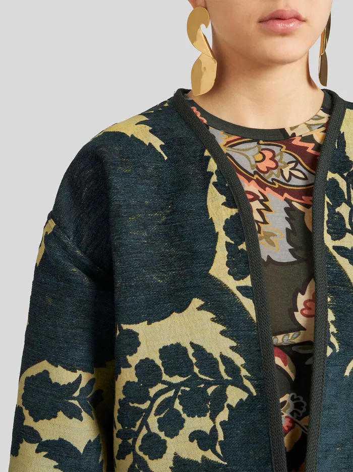 Women Etro Jackets Reversible Chenille Jacquard Kesa Multicolour Women Etro Jackets Reversible Chenille Jacquard Kesa Multicolour