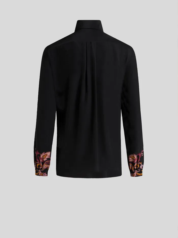 Women Etro Shirts And Blouses Printed Silk Shirt Black Women Etro Shirts And Blouses Printed Silk Shirt Black