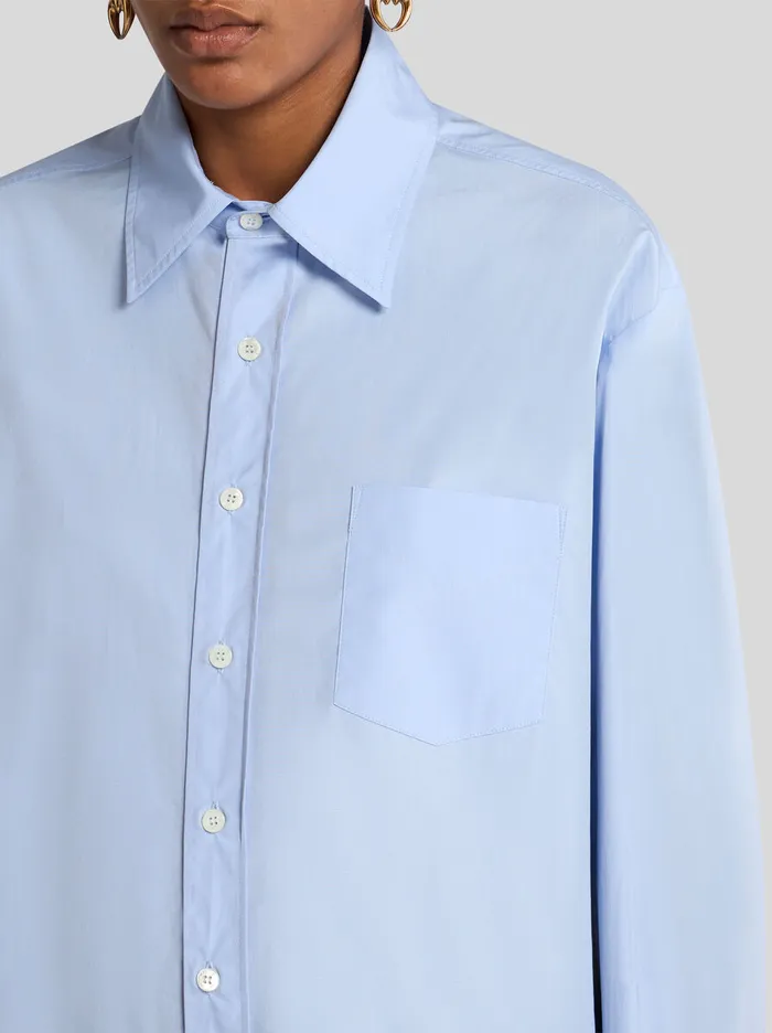 Women Etro Shirts And Blouses Shirt With Print On The Back Navy Blue Women Etro Shirts And Blouses Shirt With Print On The Back Navy Blue