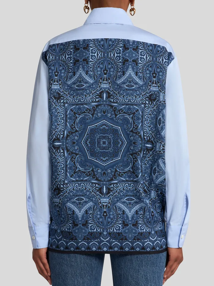 Women Etro Shirts And Blouses Shirt With Print On The Back Navy Blue Women Etro Shirts And Blouses Shirt With Print On The Back Navy Blue