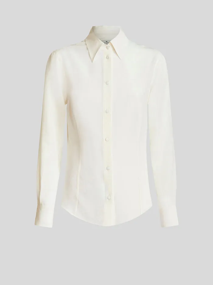 Women Etro Shirts And Blouses Silk Shirt With Tucks