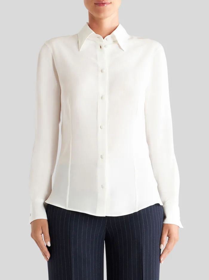 Women Etro Shirts And Blouses Silk Shirt With Tucks Women Etro Shirts And Blouses Silk Shirt With Tucks