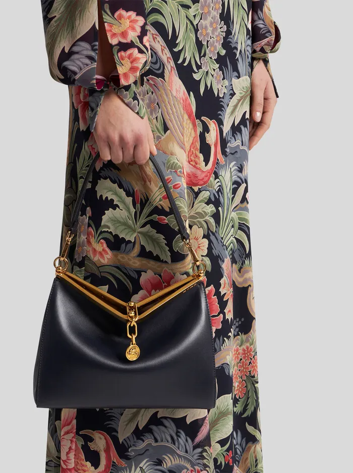 Women Etro Shoulder Bags Medium Vela Bag Navy Blue Women Etro Shoulder Bags Medium Vela Bag Navy Blue