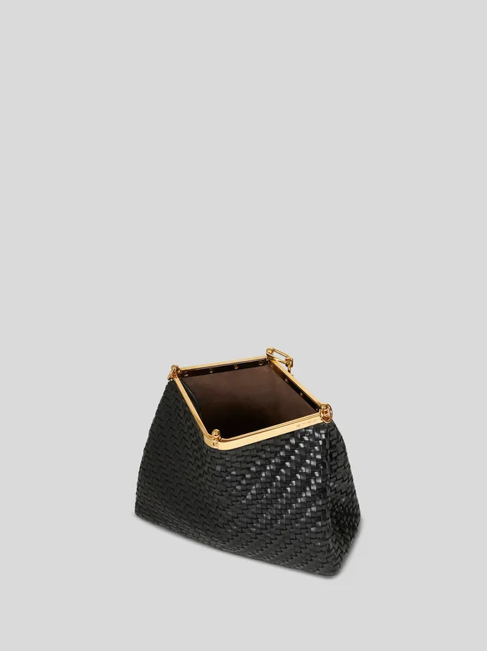 Women Etro Shoulder Bags Medium Woven Vela Bag Black Women Etro Shoulder Bags Medium Woven Vela Bag Black