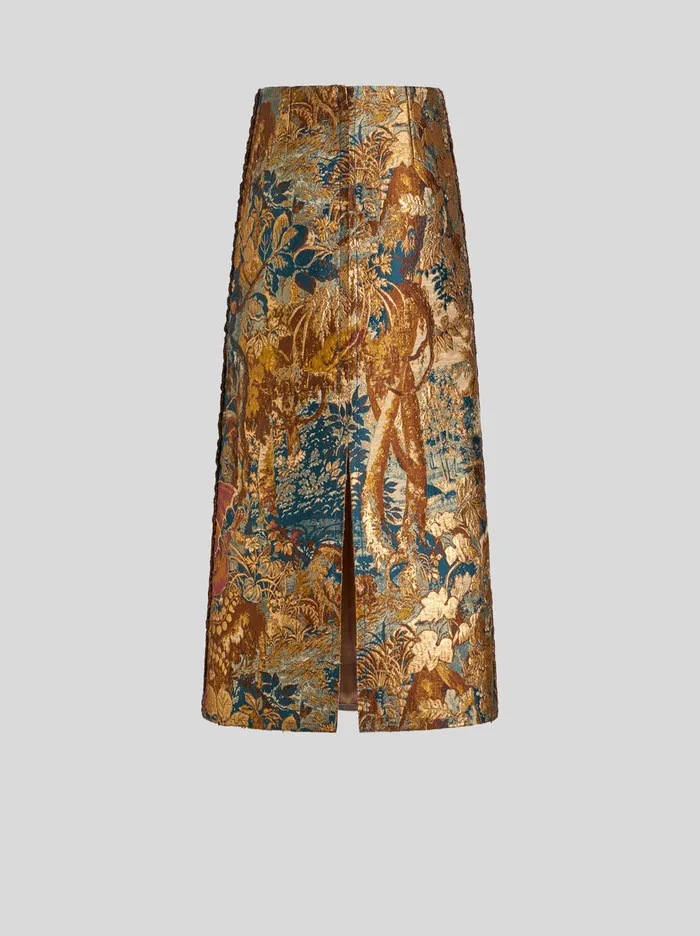 Women Etro Skirts Jacquard Midi Skirt Multicolour Women Etro Skirts Jacquard Midi Skirt Multicolour