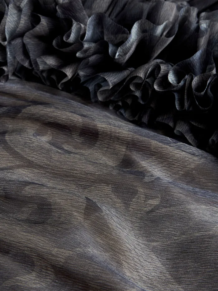 Women Etro Skirts Printed Silk Skirt With Ruching Grey Women Etro Skirts Printed Silk Skirt With Ruching Grey