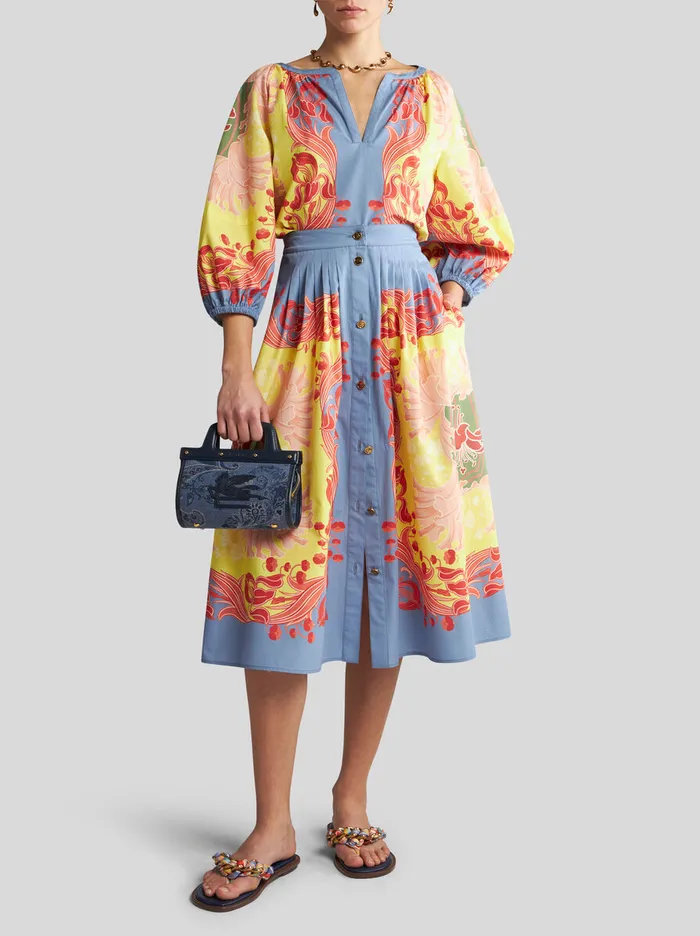 Women Etro Skirts Summer Skirt Yellow Women Etro Skirts Summer Skirt Yellow