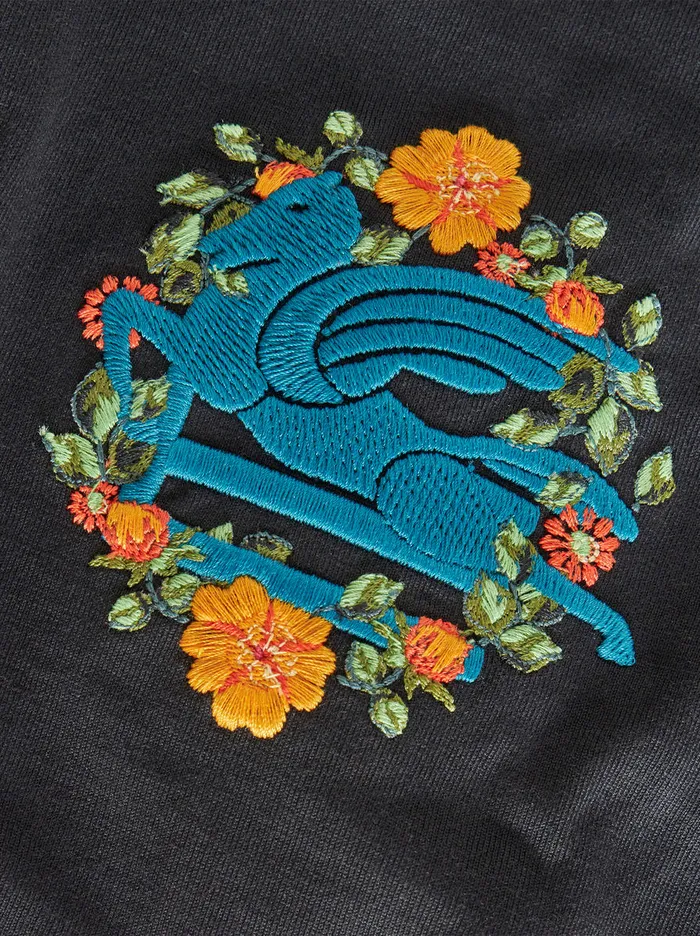 Women Etro Sweatshirts And TShirts TShirt With Embroidery Black Women Etro Sweatshirts And TShirts TShirt With Embroidery Black