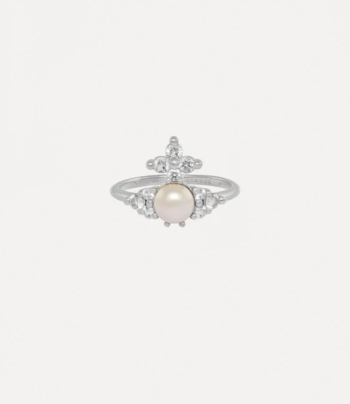 Women Feodora Ring Platinumwhiteczcreamrosepearl Vivienne Westwood Rings Women Feodora Ring Platinumwhiteczcreamrosepearl Vivienne Westwood Rings