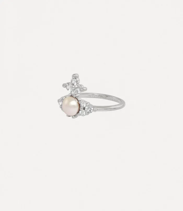 Women Feodora Ring Platinumwhiteczcreamrosepearl Vivienne Westwood Rings Women Feodora Ring Platinumwhiteczcreamrosepearl Vivienne Westwood Rings